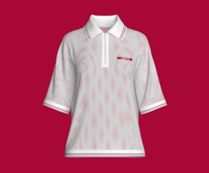 Girls Drop Shoulder Vortex Mesh Quarter-Zip Polo Shirt | Marvelous / Clo3d / obj / fbx