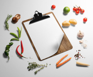 Kitchen PSD Mockup Templates, Editable PSD Gastronomic, Isolated Food Elements