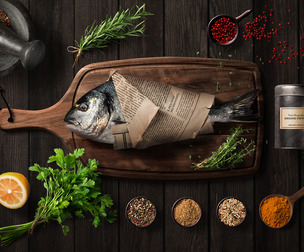 Kitchen PSD Mockup Templates, Editable PSD Gastronomic, Isolated Food Elements