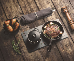 Kitchen PSD Mockup Templates, Editable PSD Gastronomic, Isolated Food Elements