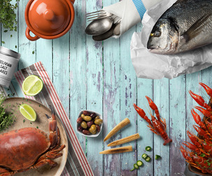 Kitchen PSD Mockup Templates, Editable PSD Gastronomic, Isolated Food Elements