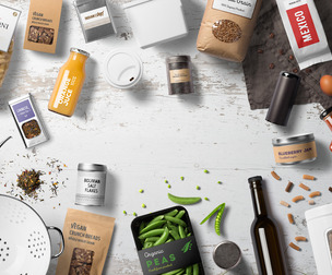 Kitchen PSD Mockup Templates, Editable PSD Gastronomic, Isolated Food Elements