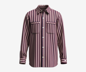 Men Multi-Color Striped Shirt with Dual Pocket | Marvelous / Clo3d / obj / fbx