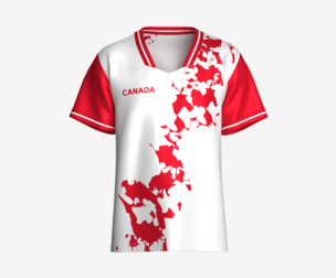 Men Diagonal Splatter Sublimation V-Neck Jersey | Marvelous / Clo3d / obj / fbx