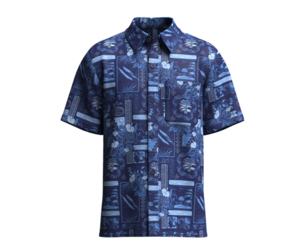 Men Midnight Tropic Hawaiian Floral Shirt | Marvelous / Clo3d / obj / fbx