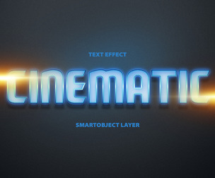 Cinematic PSD Fully Editable Text Effect. Layer Style PSD Mockup Template