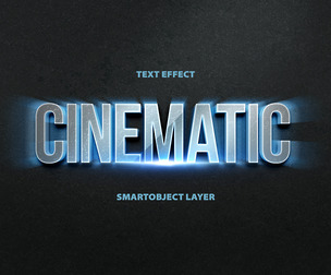 Cinematic PSD Fully Editable Text Effect. Layer Style PSD Mockup Template