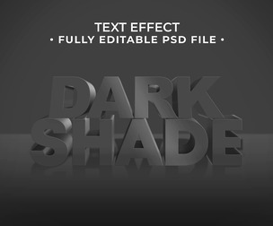 Dark Shade PSD Fully Editable Text Effect. Layer Style PSD Mockup Template