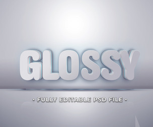 Glossy PSD Fully Editable Text Effect. Layer Style PSD Mockup Template