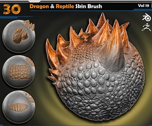 Dragon & Reptile Skin Brush | Vol.19