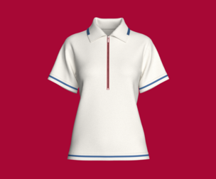 Girls Classic Zip Polo Shirt | Marvelous / Clo3d / obj / fbx