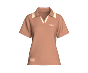 Girls Minimalist Split Neck Polo Shirt | Marvelous / Clo3d / obj / fbx
