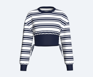Girls Side Tie Ruched Cropped Top | Marvelous / Clo3d / obj / fbx