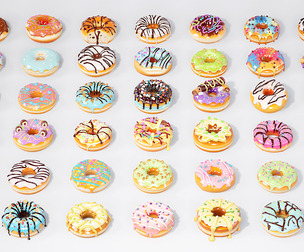 Colorful Donut Bread Cake Chocolate