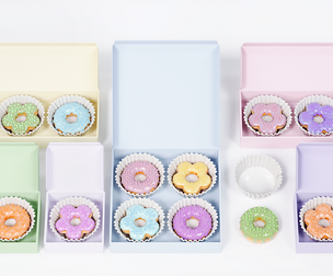 Easter themed colored sugar donut bread cake
