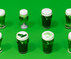 ST Patrick Day themed beer green