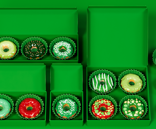 St Patrick Day themed donut bread green