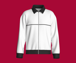 Men Contrast Collar Zip-Up Track Jacket | Marvelous / Clo3d / obj / fbx