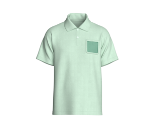 Men Pastel Green Utility Polo Shirt | Marvelous / Clo3d / obj / fbx