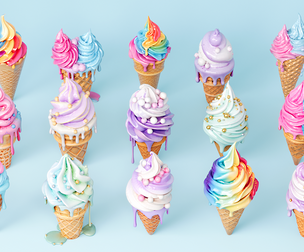 ice cream cone pearl sugar ball