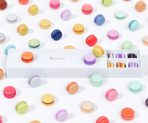 Exquisite colorful macaron gift box