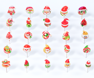 Christmas hat lollipop santa claus snowman