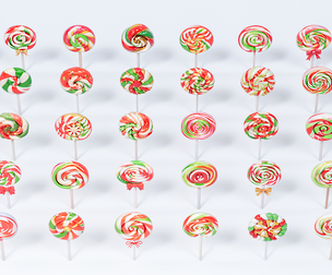 Christmas style whirlpool lollipop