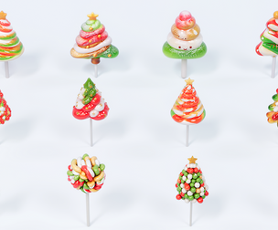 Christmas tree lollipop