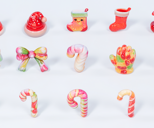 Christmas Style Gloves Socks Crutches Candy