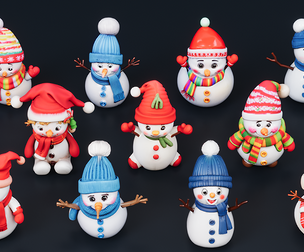 Christmas themed snowman