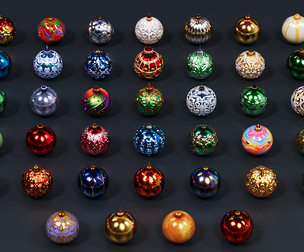 Christmas decoration colored ball