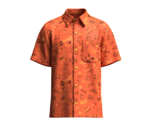 Men Graffiti Doodle Print Short Sleeve Shirt | Marvelous / Clo3d / obj / fbx