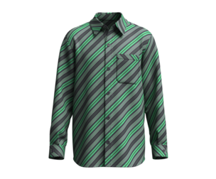 Men Green And Black Diagonal Striped Shirt | Marvelous / Clo3d / obj / fbx