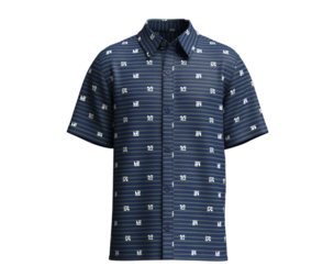 Men Oceanic Grid Horizontal Striped Shirt | Marvelous / Clo3d / obj / fbx