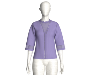 Girls Stylish Purple Cardigan Sweater | Marvelous / Clo3d / obj / fbx
