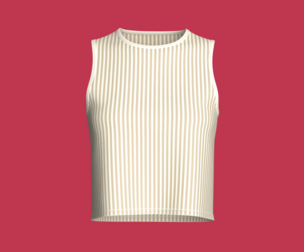 Girls Pinstripe Sleeveless Top | Marvelous / Clo3d / obj / fbx