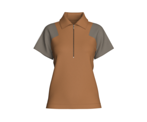 Girls Quarter-Zip Panel Polo Shirt | Marvelous / Clo3d / obj / fbx