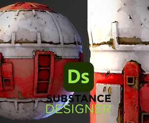 Stylized Rusty Painted Metal