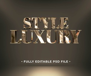 Luxury Style PSD Fully Editable Text Effect. Layer Style PSD Mockup Template
