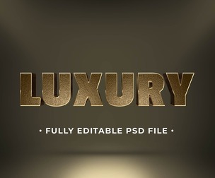 Luxury PSD Fully Editable Text Effect. Layer Style PSD Mockup Template