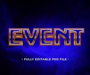 Event PSD Fully Editable Text Effect. Layer Style PSD Mockup Template