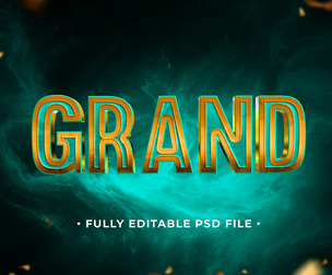 Grand PSD Fully Editable Text Effect. Layer Style PSD Mockup Template