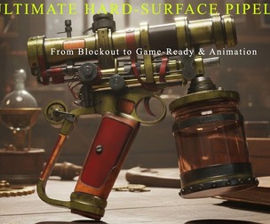 Steampunk Scorch Cannon – Game Ready / 3D Model + Full Tutorial