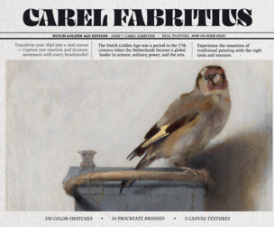 Carel Fabritius Procreate Kit (Procreate Brushes, Canvas Textures and Color Palettes)