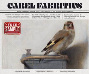 Free Sample - Carel Fabritius Procreate Kit (Procreate Brushes, Canvas Textures and Color Palettes)