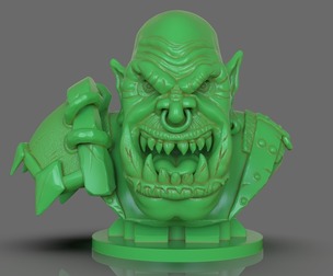 Stylized Orc Warrior Bust