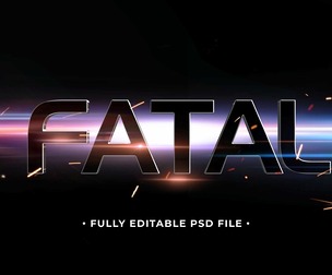 Fatal PSD Fully Editable Text Effect. Layer Style PSD Mockup Template