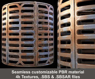 Sidewalk Grate Stylized Substance Material and Textures