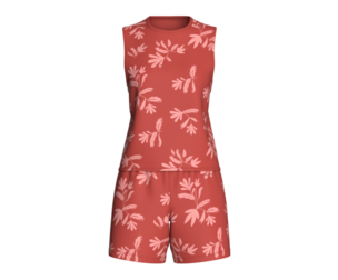 Girls Leaf-Print Summer Tank And Shorts | Marvelous / Clo3d / obj / fbx
