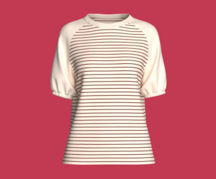 Girls Terracotta Linear Raglan T-Shirt | Marvelous / Clo3d / obj / fbx